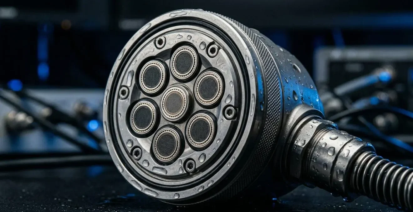 Équipement de sonar et d'inspection acoustique pour canalisations immergées