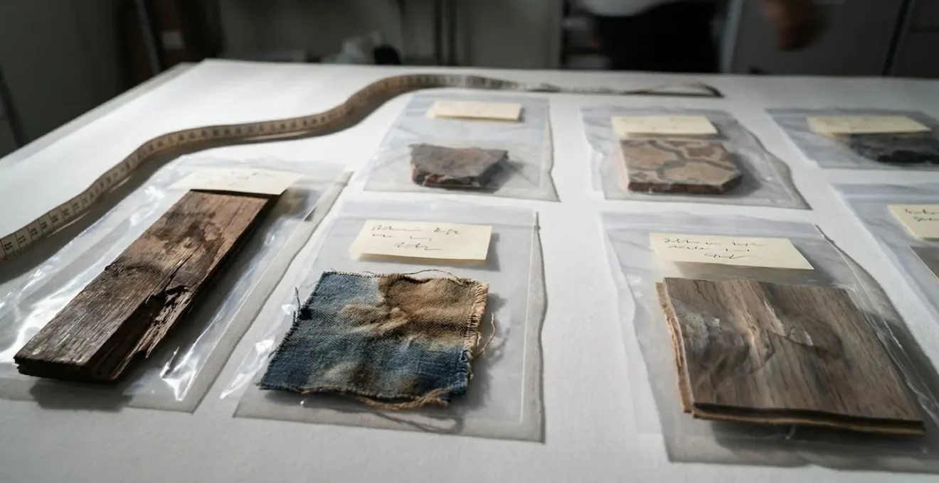 Conservation méthodique d'échantillons de matériaux endommagés pour expertise